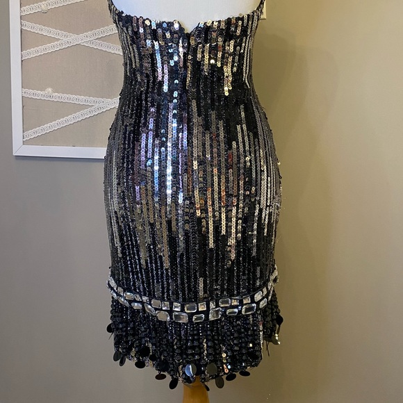 Vintage Sparkly halter party dress - Picture 3 of 7